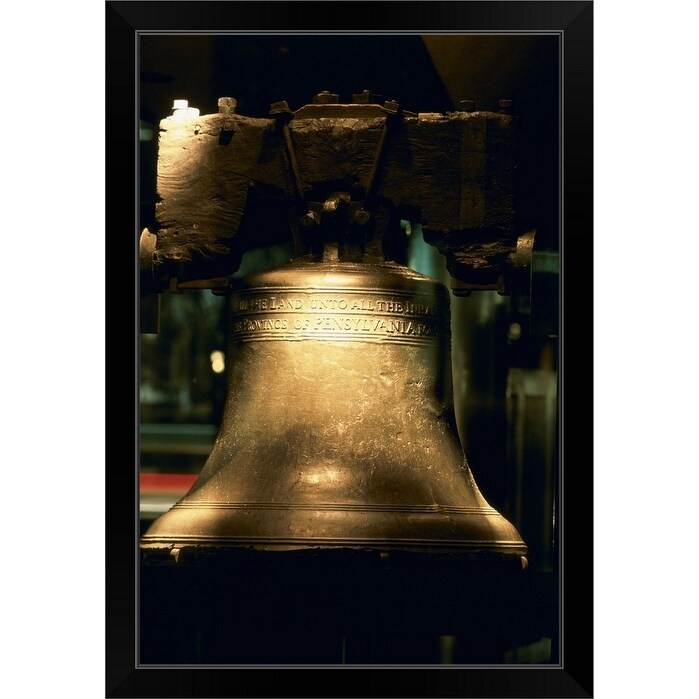 Shop Close Up Of A Bell Liberty Bell Philadelphia Pennsylvania Black Framed Print Overstock 30211794