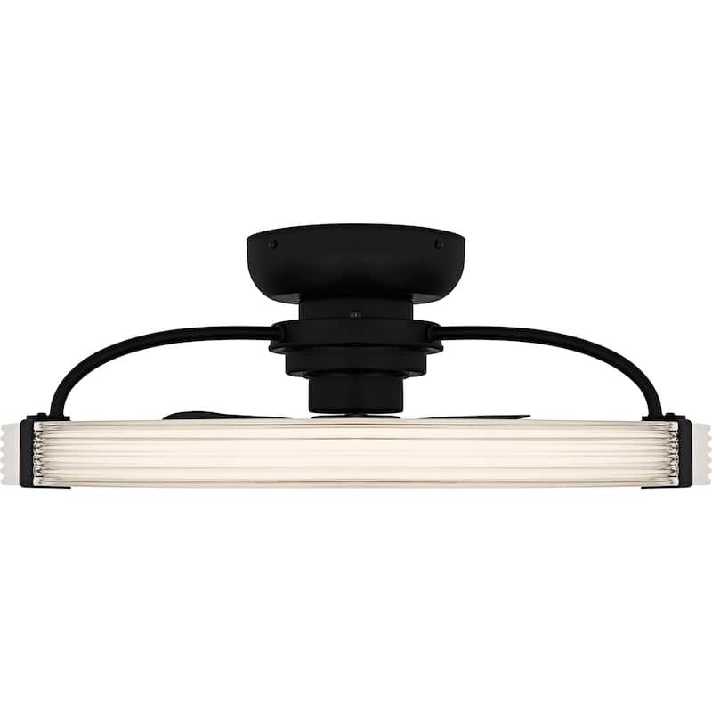 Elrod Integrated LED Matte Black Ceiling Fan Light