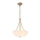 preview thumbnail 15 of 14, Chic Modern 3-Light Shell Scalloped Glass Chandelier For Dining Room - 15.7 in