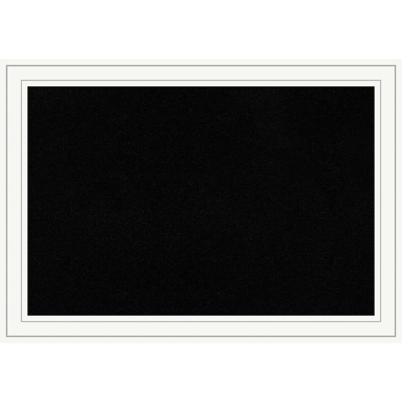 Craftsman White Wood Framed Black Corkboard Bulletin Board