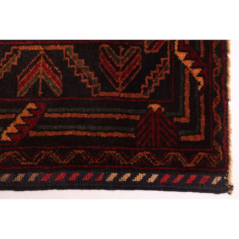 ECARPETGALLERY Hand-knotted Teimani Dark Brown Wool Rug - 3'10 x 5'11