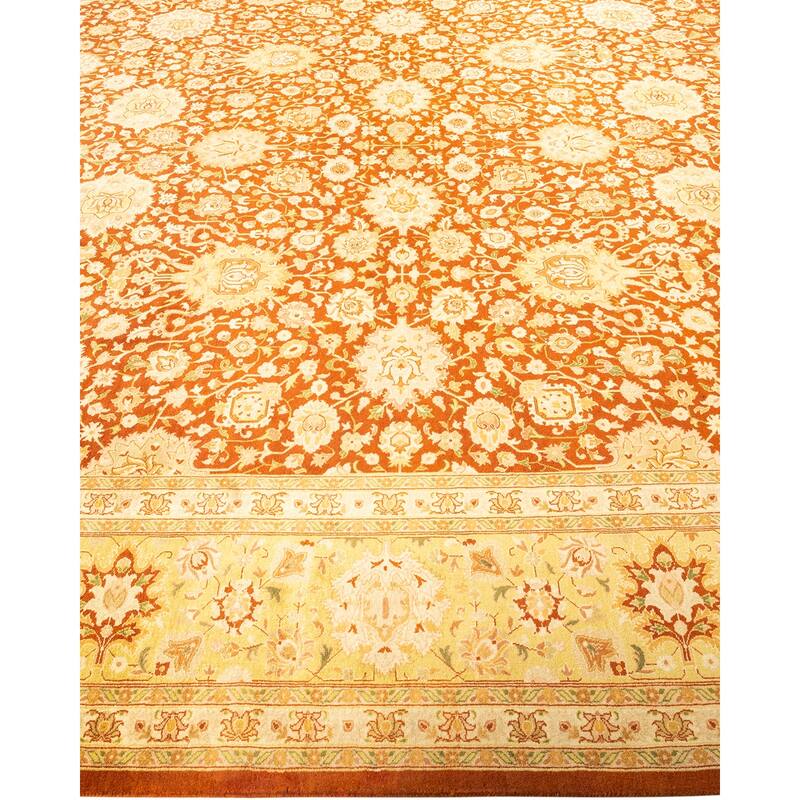 Overton One-of-a-Kind Hand-Knotted Traditional Oriental Mogul Brown Area Rug - 9' 3" x 11' 10"