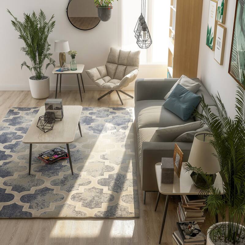 Maisha Mid-Century Modern 44-inch Steel 3-Piece Coffee Table Set by Furniture of America