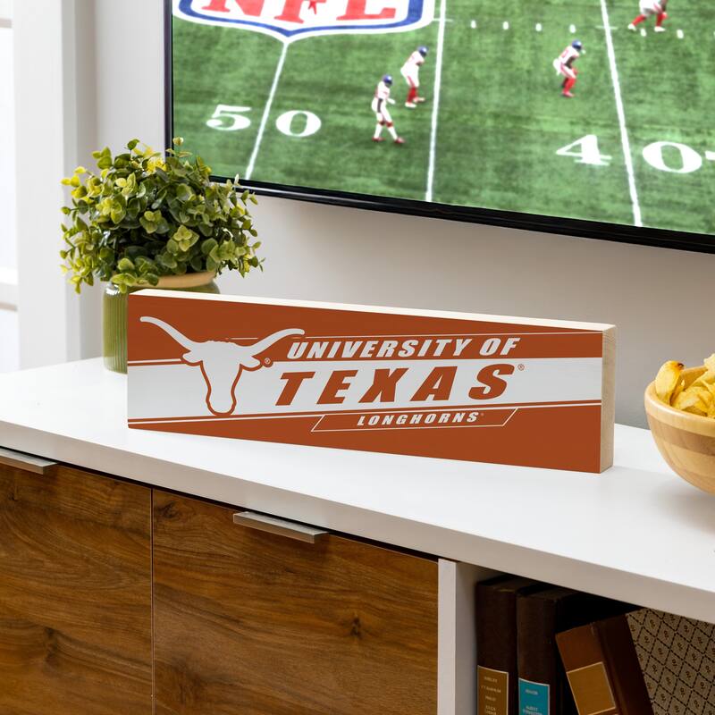 University of Texas Wooden Tabletop Mantel Shelf Sign - 5" x 18"
