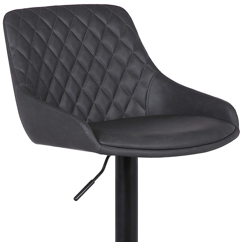 24" Modern Adjustable Height Bar Stool with Comfortable Foam Seat Swivel and Metal Frame - 43.5"H x 20.5"W x 20.5"D
