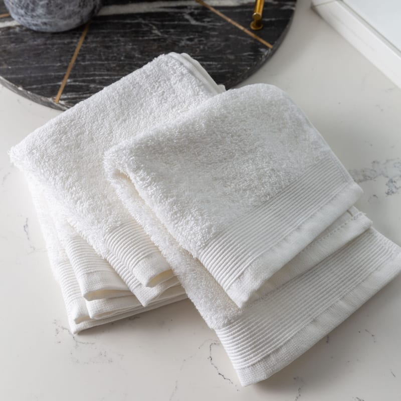 Fabstyles Camelot Face Towel Zero Twist 600 GSM Cotton Set of 6 - 13"x13"