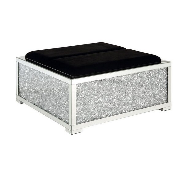 Mirrored storage deals ottoman