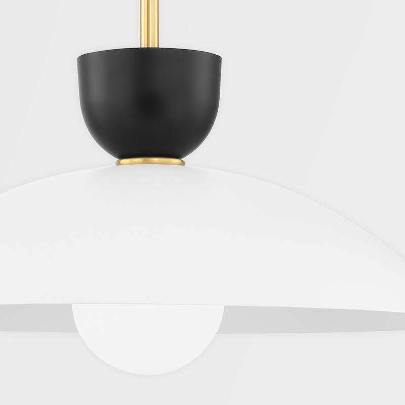 Whitley 1 Light Large Pendant - Aged Brass