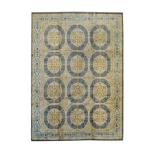 Beige Handwoven Wool Spanish Style Rug, 9' x 12', soft elegant area rug ...