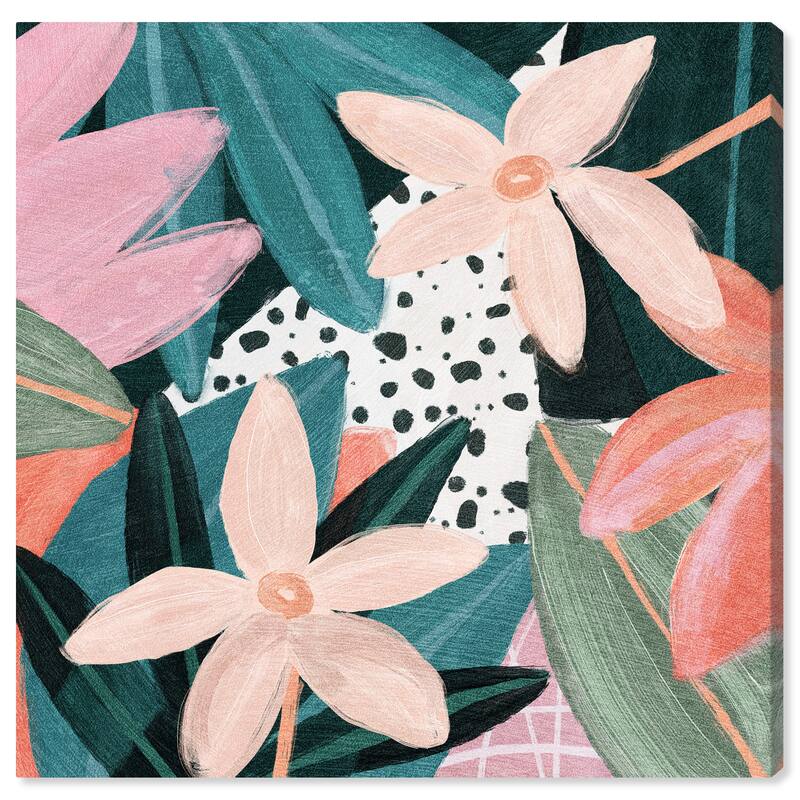 Wynwood Studio Canvas Floral and Botanical Nature s Foliage Pink and Modern & Contemporary Wall Art Canvas Print