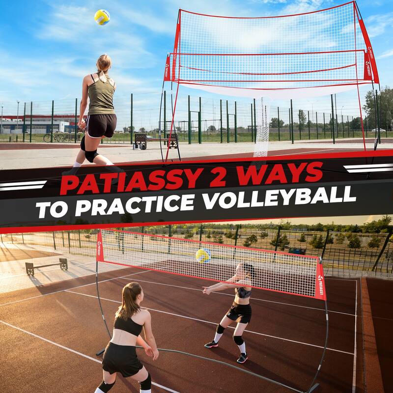 Professional Volleyball Training Equipment Net for Indoor and Outdoor - 14x11ft