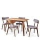 preview thumbnail 21 of 65, Christopher Knight Home - Megann Mid-Century Modern 5-Piece Rectangular Wood Dining Set with Upholstered Chairs