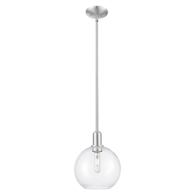 Innovations Lighting Endless Possibilities Arcadia - Athens - 1 Light 10" Stem Hung Mini Pendant - Clear/Brushed Satin Nickel