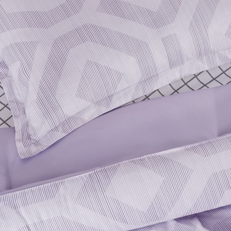Serta Simply Clean Skyler Antimicrobial Bedding Set with Sheets