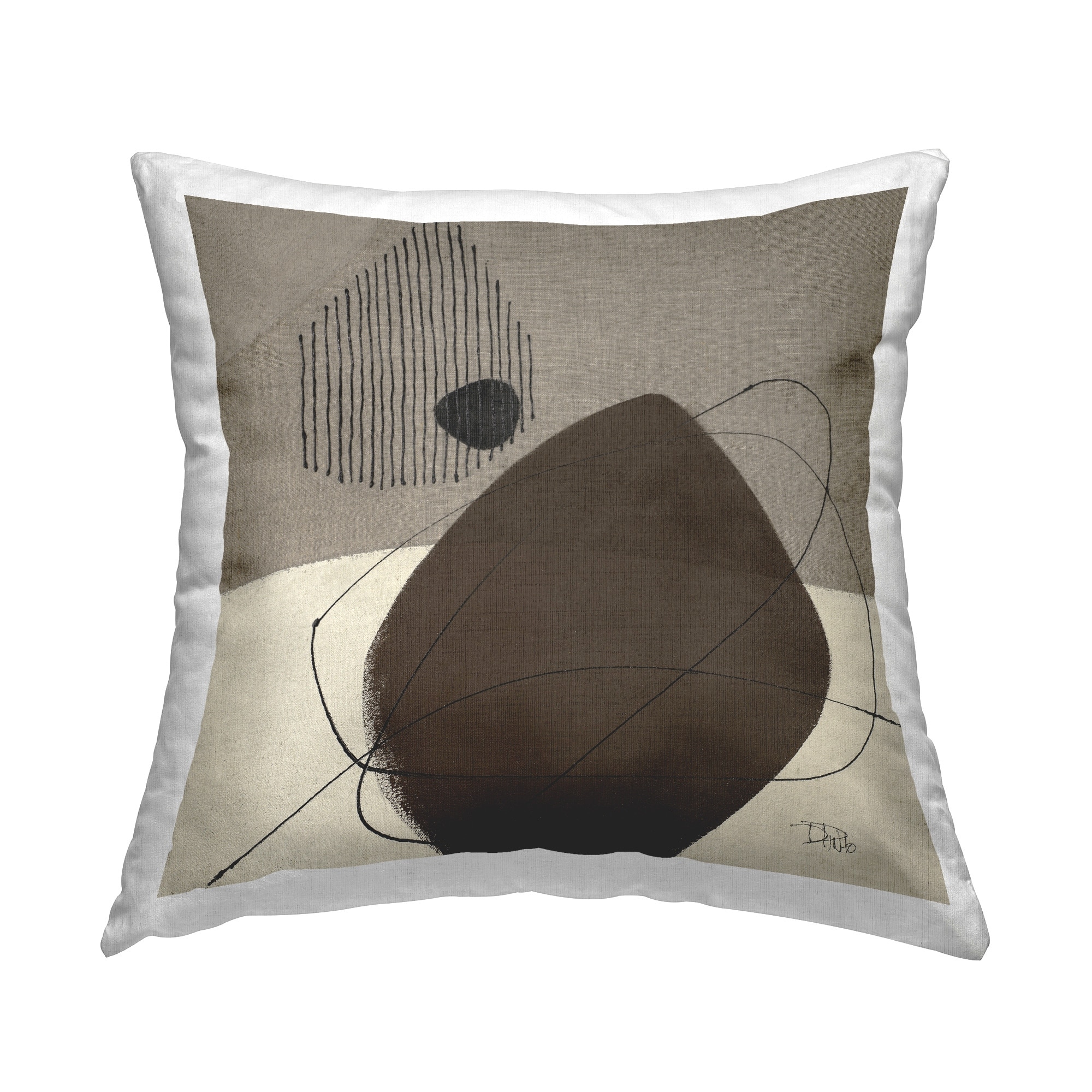 Stupell Hidden Lines Abstraction Decorative Printed Throw Pillow Design by Patricia Pinto