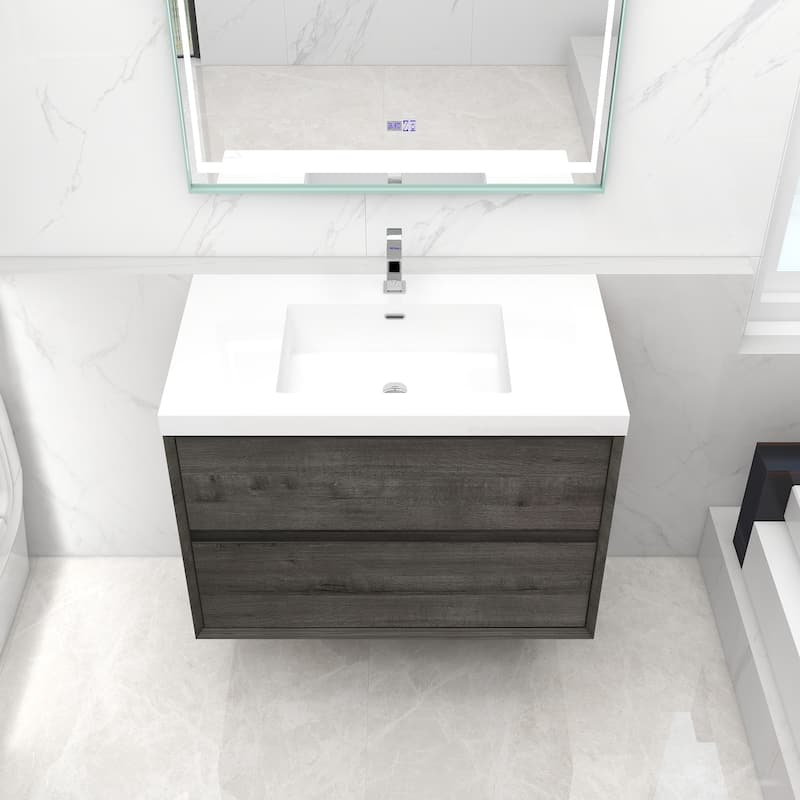 Selina 36" Wall Mounted Vanity with Single Sink - 36