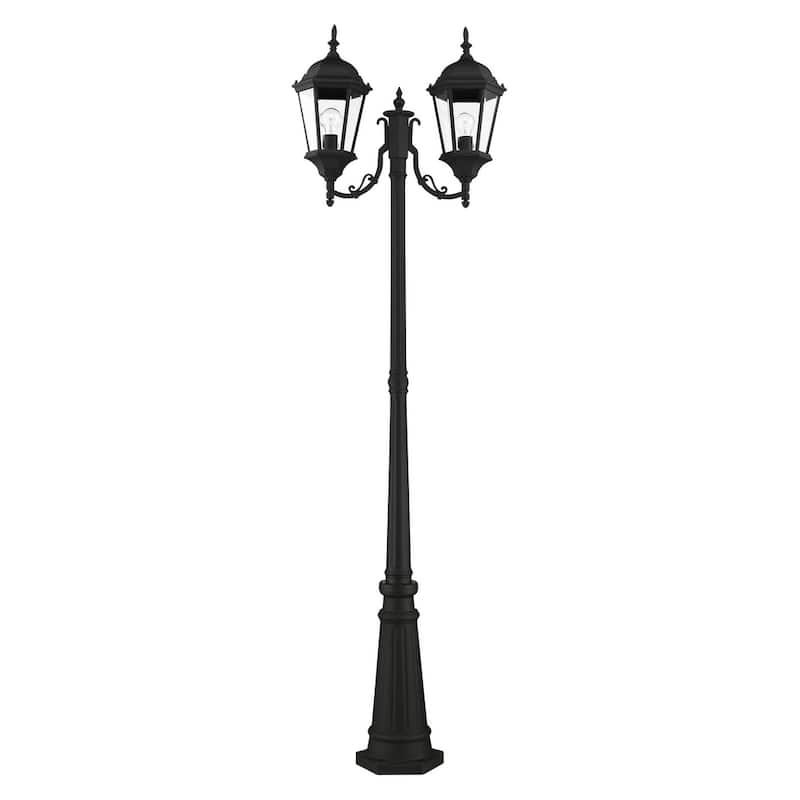 Livex Lighting Hamilton 2 Light 86" Tall Outdoor Multi Head Post Light
