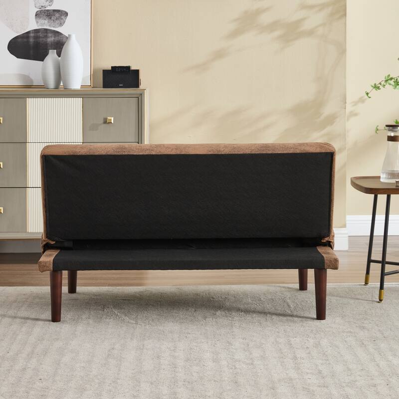 Foldable Fashion Sofa Bed High End Flannel Fabric Back Adjustable Sofa Recliner Futon, Modern Fashion Sofa with Charging Port