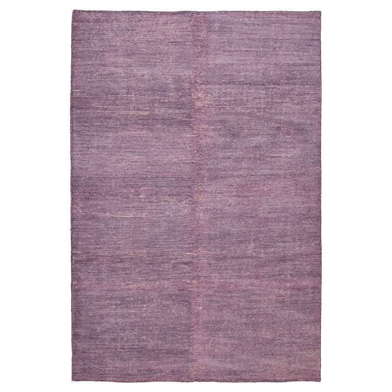ECARPETGALLERY Hand-knotted Loreto Purple Silk Rug - 9'9 x 14'8 - Purple - 9'9 x 14'8