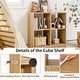 preview thumbnail 6 of 9, Costway 4-Cube Bookcase Floor Open Wooden Bookshelf Storage Cabinet - See Details