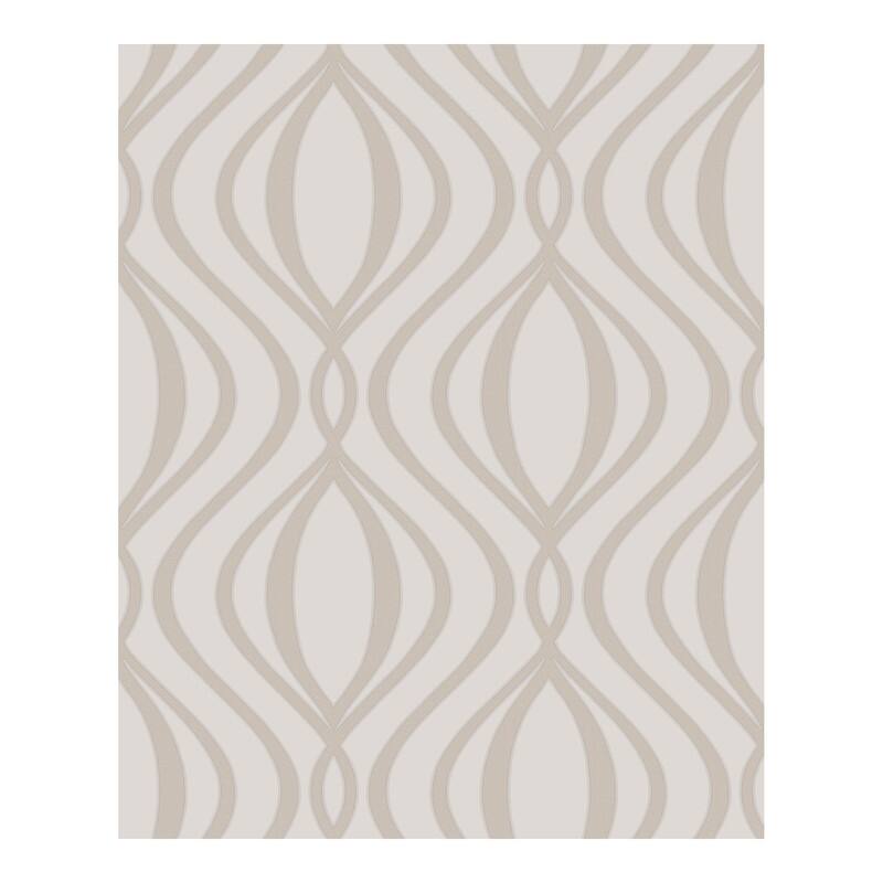 Fine Decor Quentin Neutral Ogee Wallpaper - 20.5 x 396 x 0.025