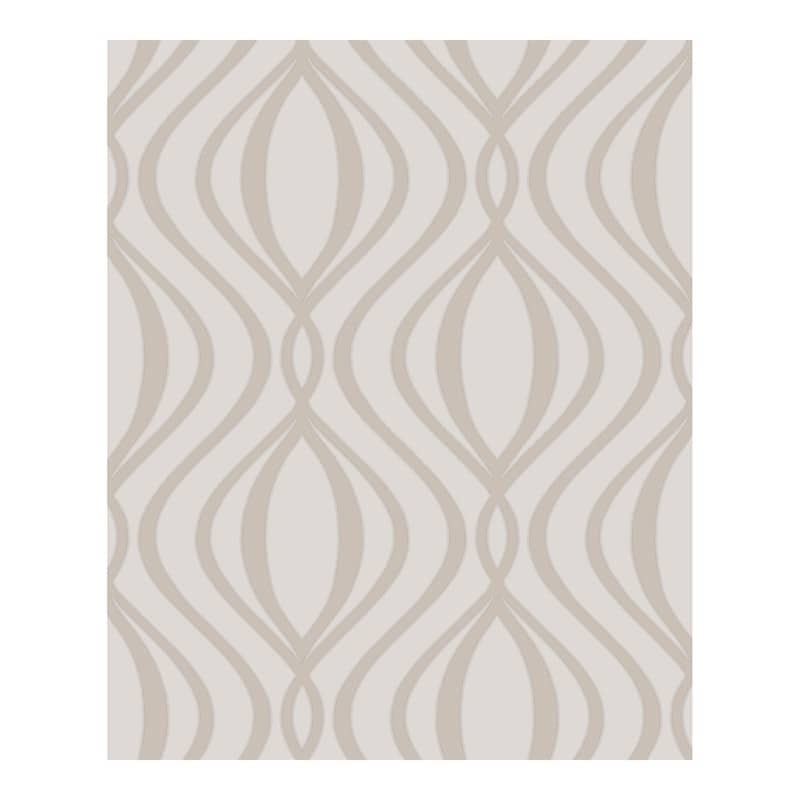 Fine Decor Quentin Neutral Ogee Wallpaper - 20.5 x 396 x 0.025