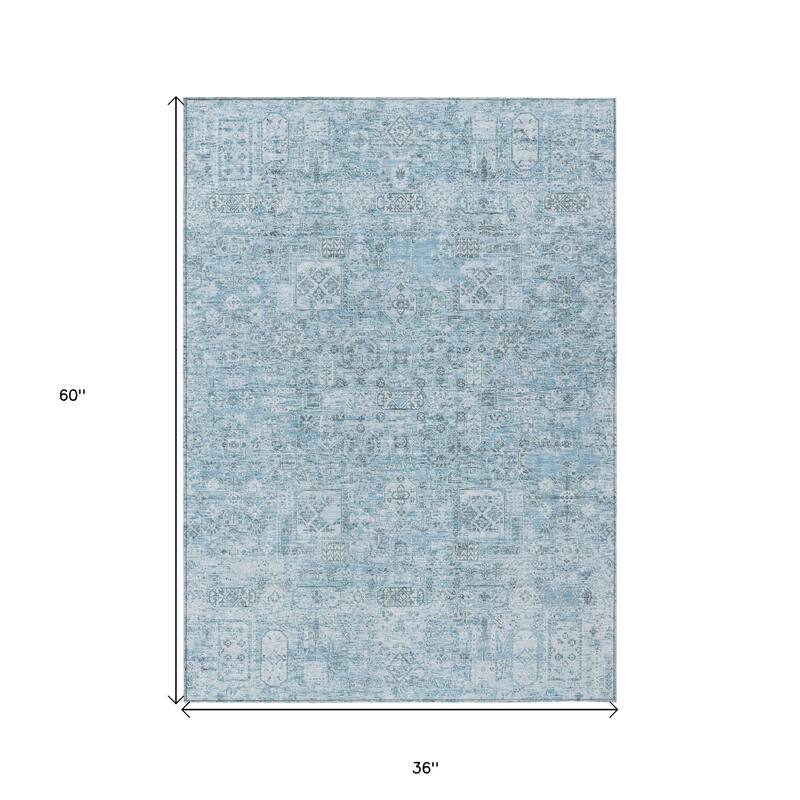 HomeRoots Floral Transitional Rectangle Outdoor Rug