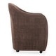preview thumbnail 8 of 20, NADAAL STUDIOS Laken, Upholstered Rolling Dining Chair - 26 X 26 X 32.5
