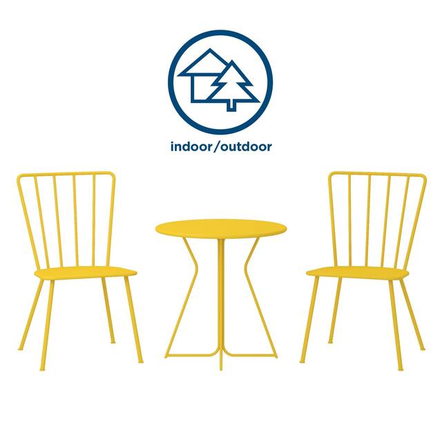 The Novogratz Poolside Collection Heidi 3 Piece Outdoor Bistro Set 3 Piece