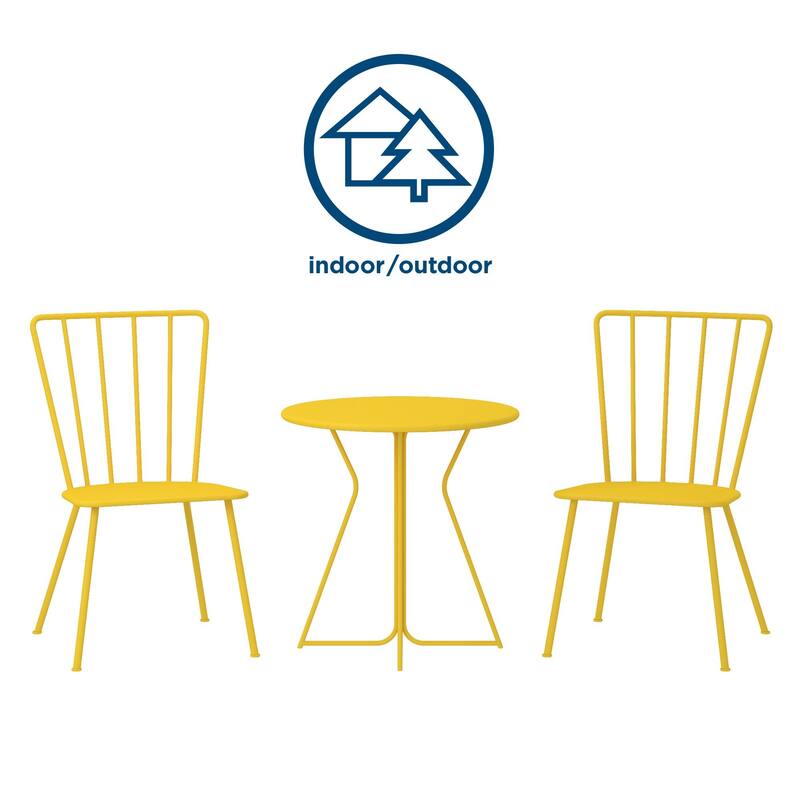 The Novogratz Poolside Collection Heidi 3 Piece Outdoor Bistro Set 3 Piece