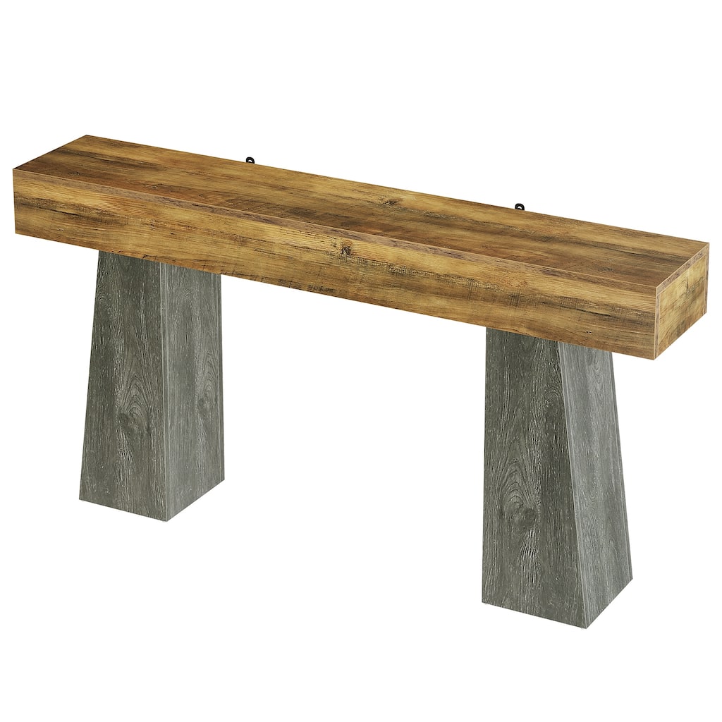 Industrial Console Table with Heavy-Duty Tapered Legs for Entryway