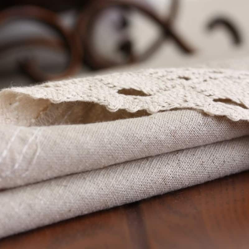 54"x 80" Natural Simple Rectangle 100% Cotton and Linen Tablecloth Decorative Table Top Cover - 54"x 80"