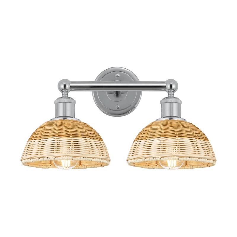 Innovations Lighting Endless Possibilities Edison - Bristol Natural II - 2 Light 17" Bath Vanity Light - Polished Chrome/Natural