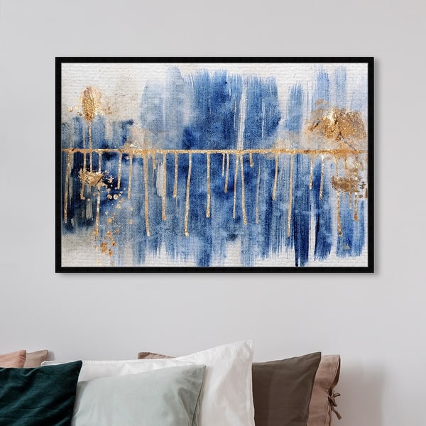 Shop Oliver Gal Path To You Gold Abstract Framed Wall Art Prints