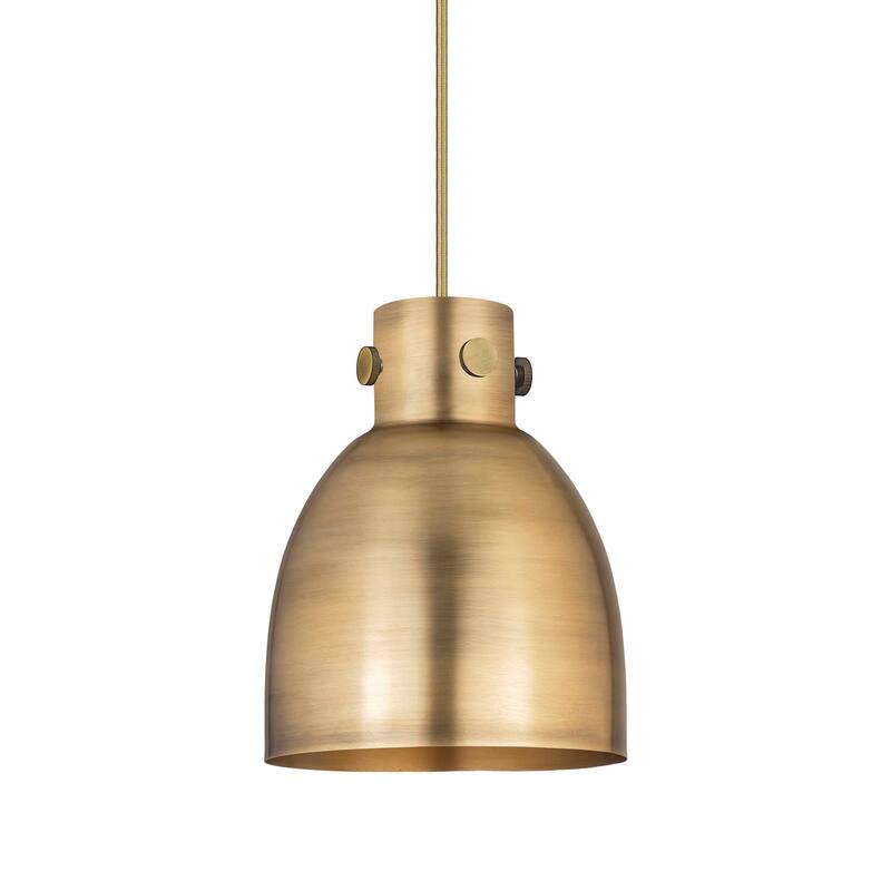 Innovations Lighting 410-1PS-10-8 Newton Bell Pendant Newton Bell 8" - Brushed Brass / Brushed Brass