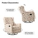 preview thumbnail 27 of 44, Gastone Transitional Floral Fabric Nursery Recliner with Curved Arms by HULALA HOME(Set of 2)