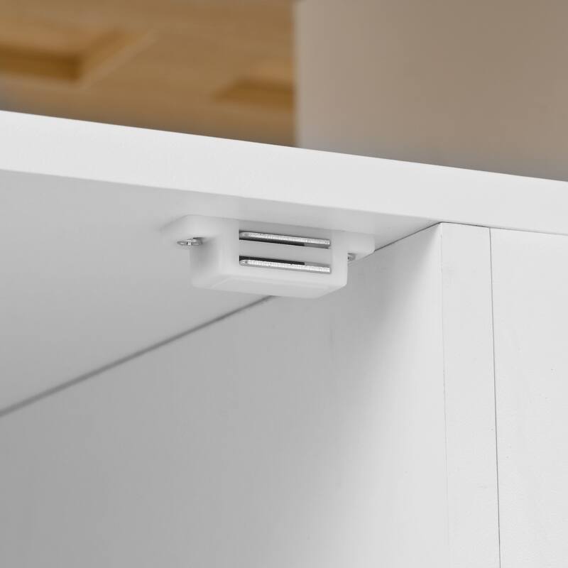 GDFStudio - Weston Modern Extendable Kitchen Island Cart with Outlet and Storage Drawers