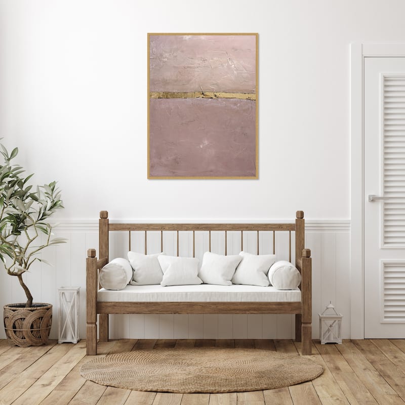 Rituals Rose by Design Fabrikken Framed Canvas Wall Art Print - Sylvie Bright Gold