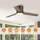 preview thumbnail 71 of 74, 48 inch Modern 3-Blade Wooden Flush Mount Ceiling Fans with Light and Remote