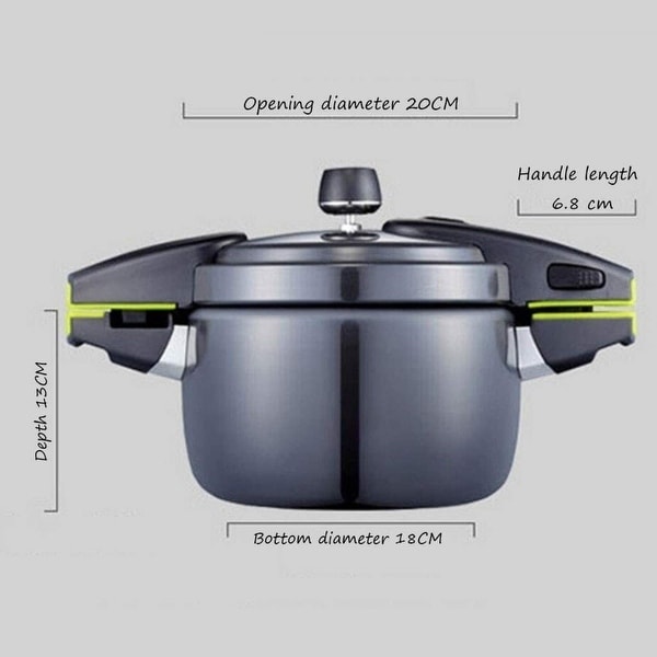 5.5L Pressure Cooker Stainless Steel Cookware Soup Pot Home