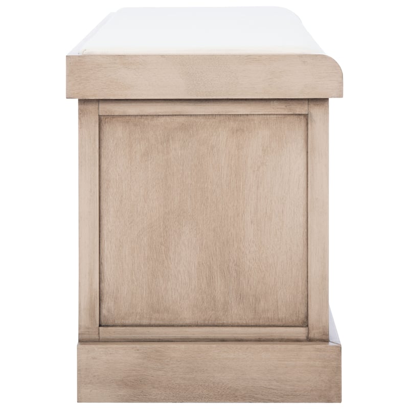 SAFAVIEH Landers 2-Drawer with Cushion Storage Bench - 32.3" W x 15" L x 19" H