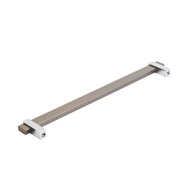 Mulino 10-1/16 in (256 mm) Center-to-Center Black Brushed Nickel/Polished Chrome Cabinet Pull - 10.0625