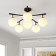 preview thumbnail 4 of 17, SAFAVIEH Lighting Briette Flush Mount - 26" W x 26" D x 15" H