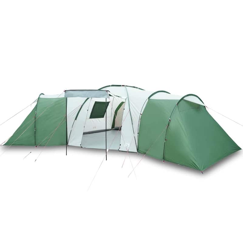 vidaXL Family Tent Dome 12-Person Green Waterproof - 330.7" x 283.5" x 78.7"