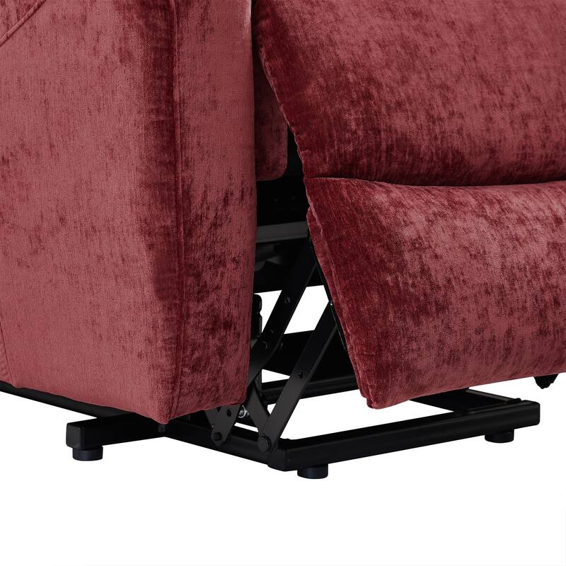 Power Lift Recliner Chair with Massage, Heating, USB Port, Side Pockets, Cup Holders and Adjustable Backrest, Ideal for Elderly