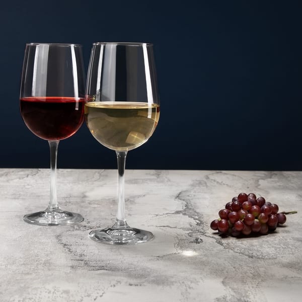 Libbey Vina Tall Wine Glasses, 18.5 ounce, Set of 12