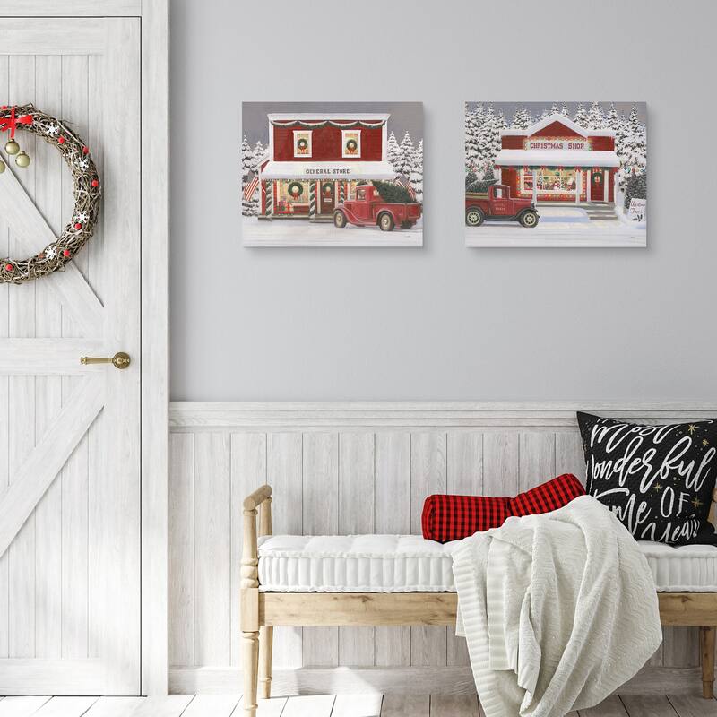 Holiday Moments I Gray, Holiday Moments II Gray Canvas Art Prints