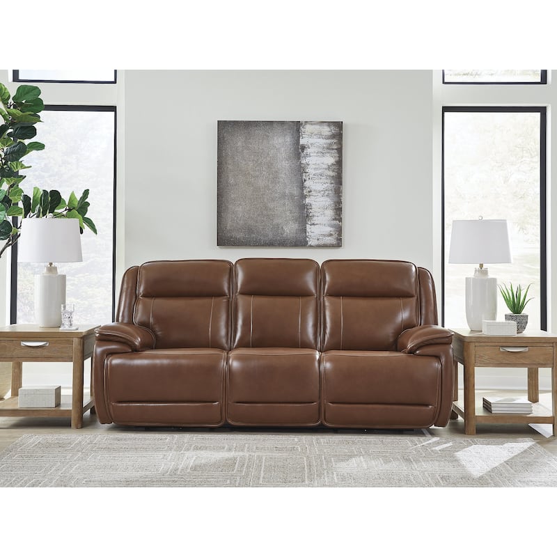 Signature Design by Ashley Healy Pier Brown Power Reclining Sofa - 89.25" W x 40" D x 42.25" H