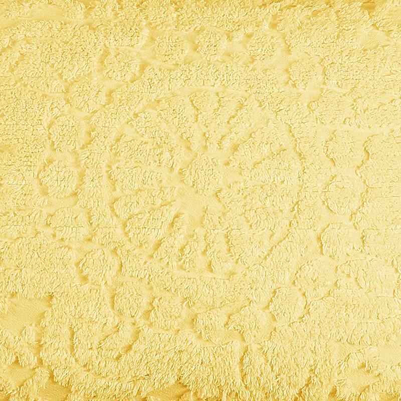 King Wedding Ring Tufted Chenille Bedspread - Blue