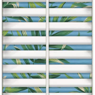 Harry & Grace Richwood Faux Shutters Peel and Stick Wallpaper - 20.5 in. W x 18 ft. L